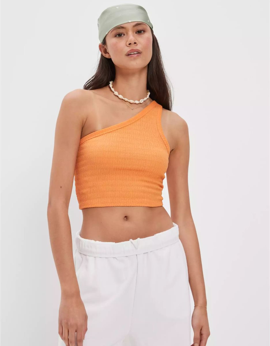 Debardeur American Eagle AE One-Shoulder Orange Femme | XXZ-68005889